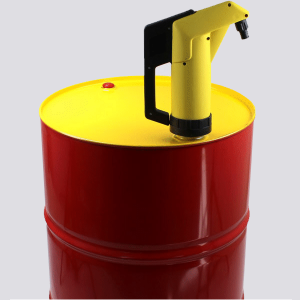 Chemie-Handpumpe gelb für Säuren und Laugen, Vitondichtung
