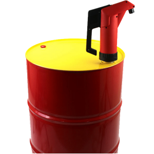 Chemie-Handpumpe gelb für Säuren und Laugen, Vitondichtung