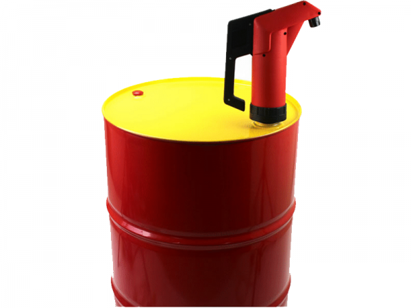 Chemie-Handpumpe gelb für Säuren und Laugen, Vitondichtung